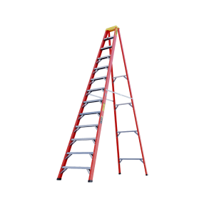 ESCALERA TIJERA 13 PASOS FIBRA DE VIDRIO